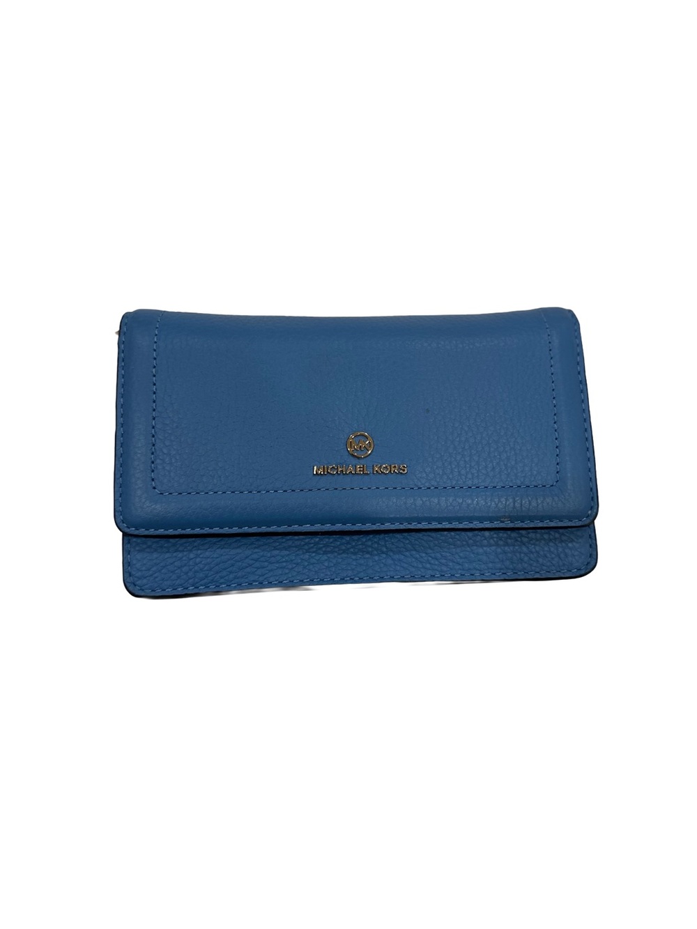 Michael Kors Bright Blue Pebbled Leather Continental Wallet NWOT